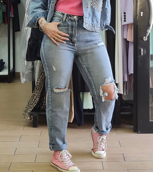 JEANS - DENIM - VINTAGE - CON STRAPPI
