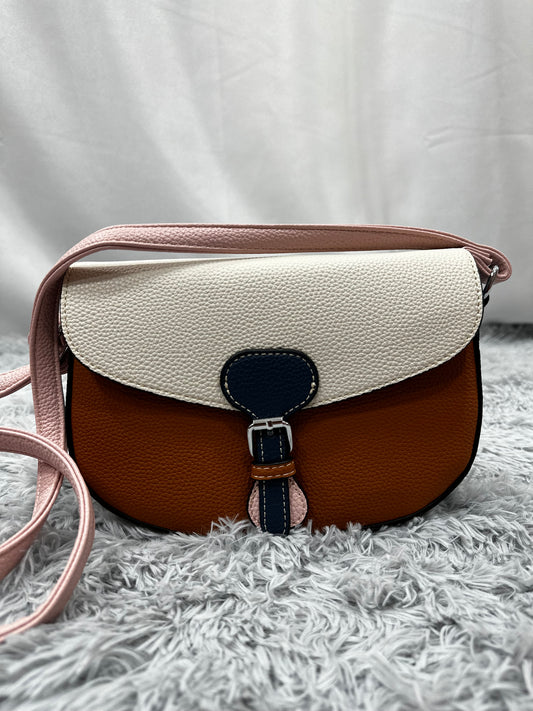 BAG MEZZALUNA in PELLE RUVIDA - COLOUR MIX