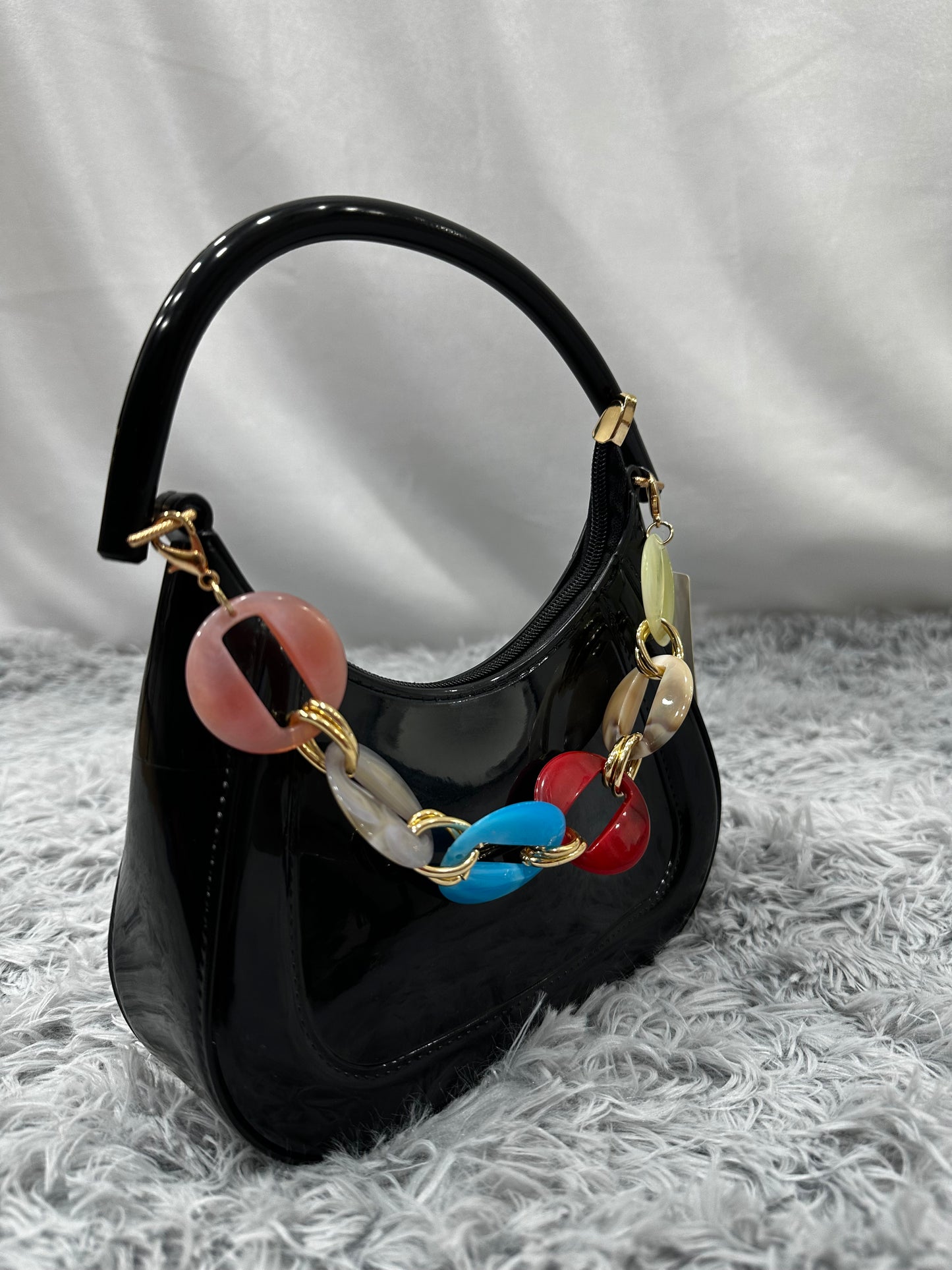 MINI BAG CIONDOLO LUCIDA - NERA
