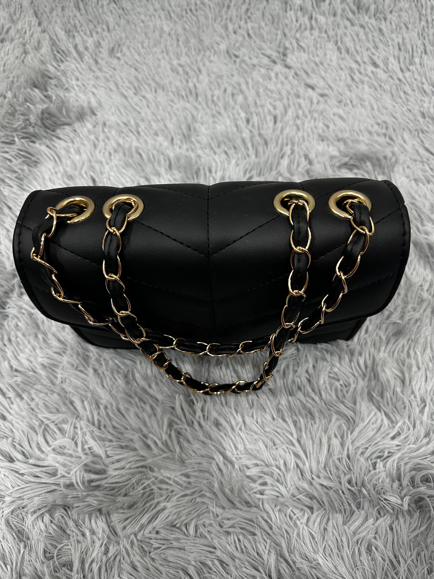 MINI BAG TRAPUNTATA in PELLE - NERA