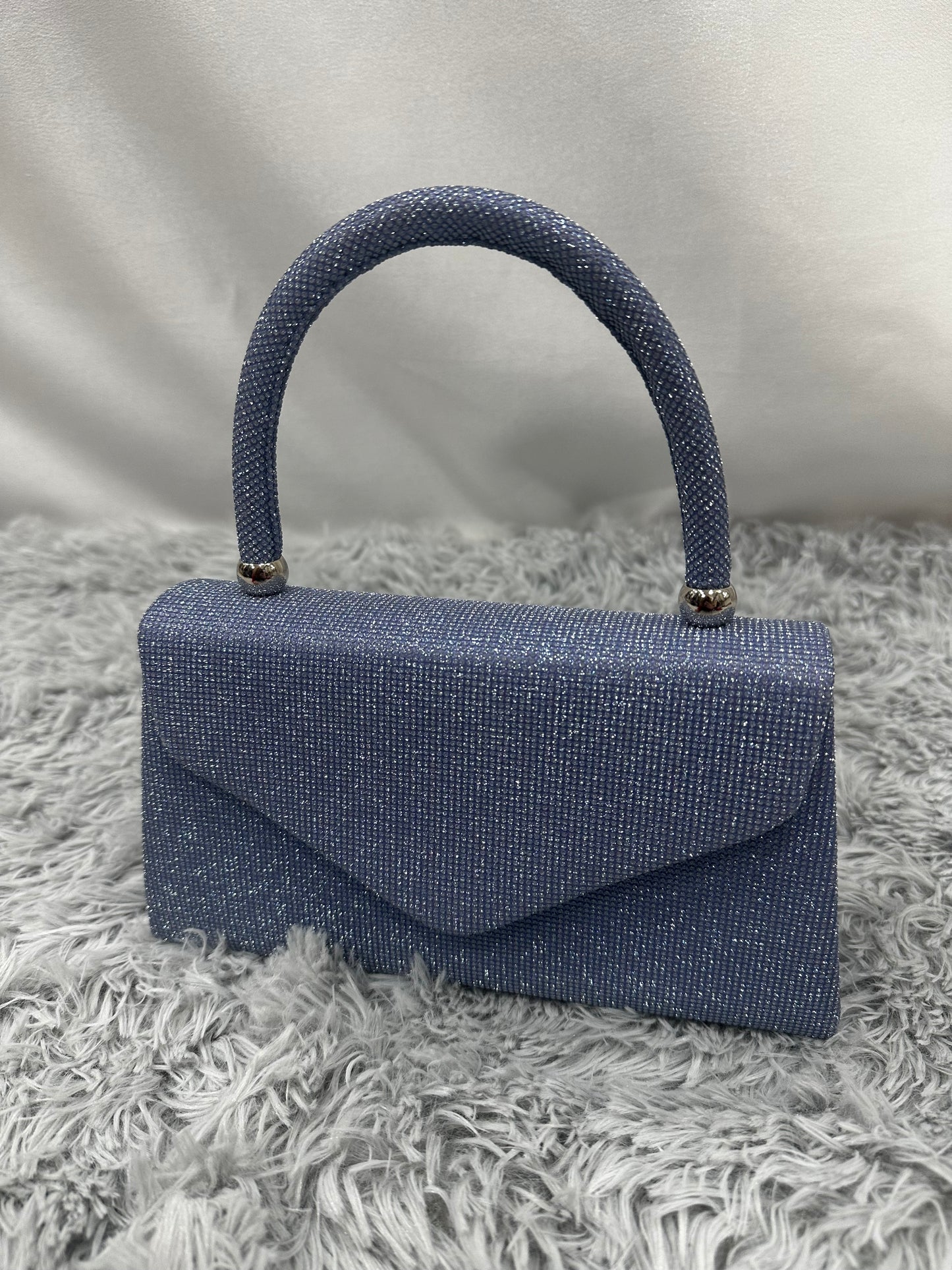 MINI BAG LAMINATA - AZZURRO