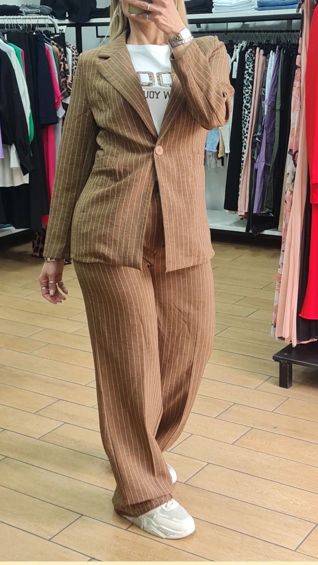 TAILLEUR - GESSATO - MIX LINO - TABACCO