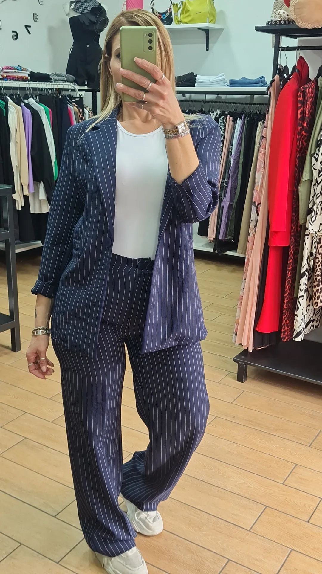 TAILLEUR - GESSATO - MIX LINO - BLU
