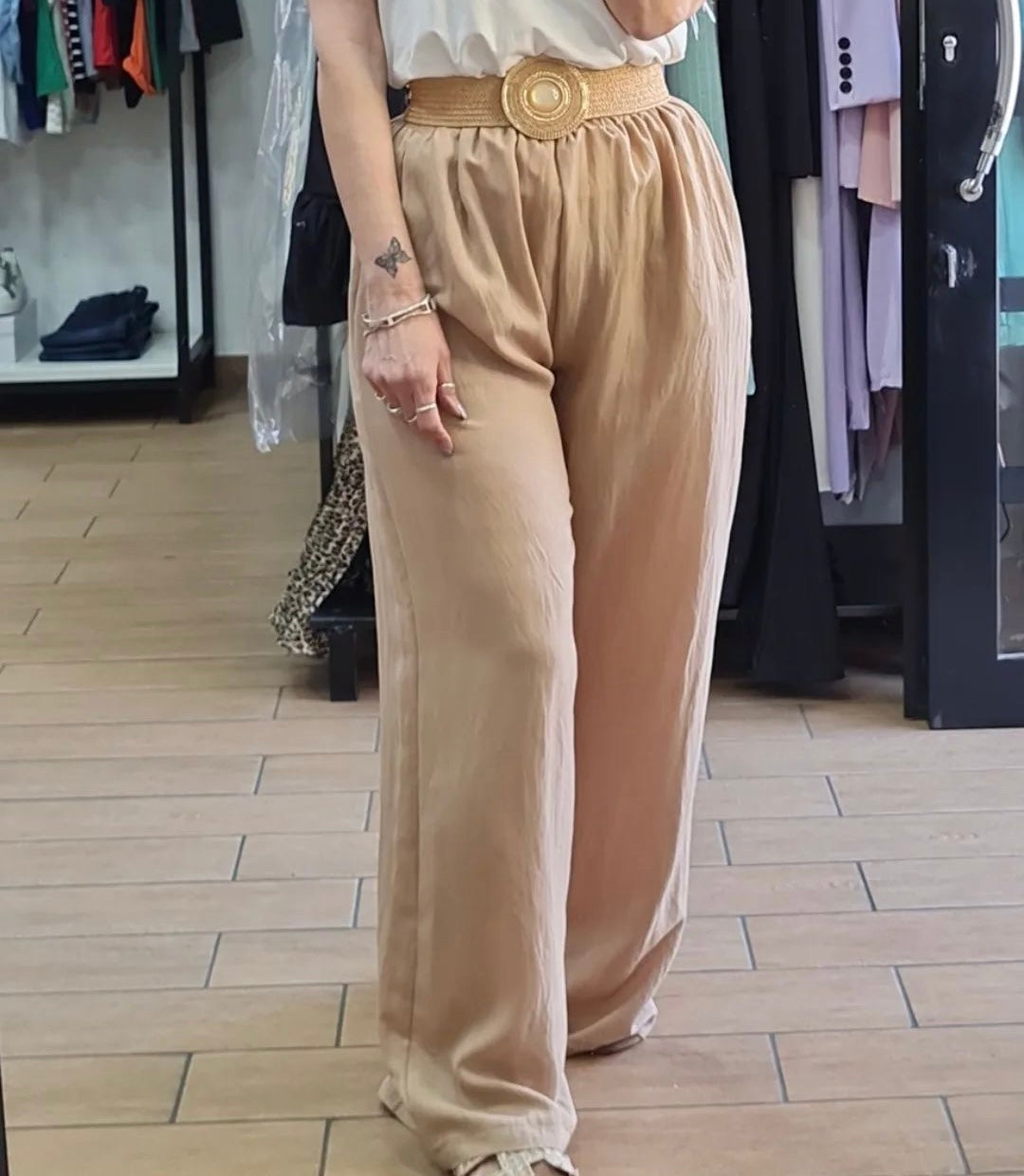PANTALACCIO - MICROCOSTINE - MIX LINO