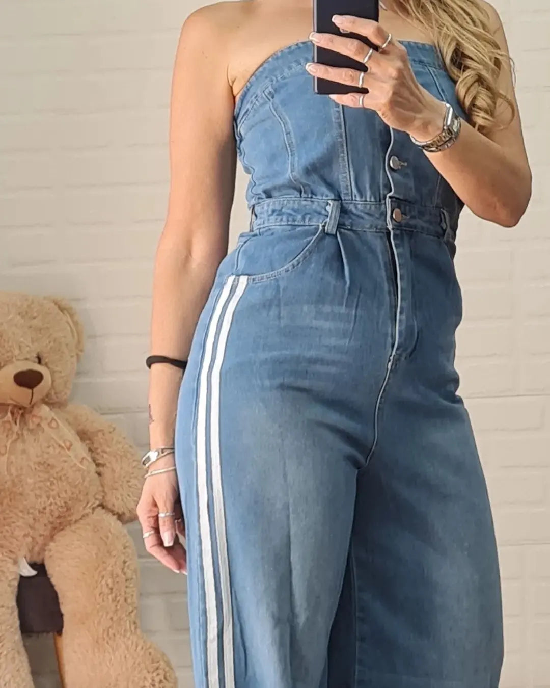 Jumpsuit con banda laterale