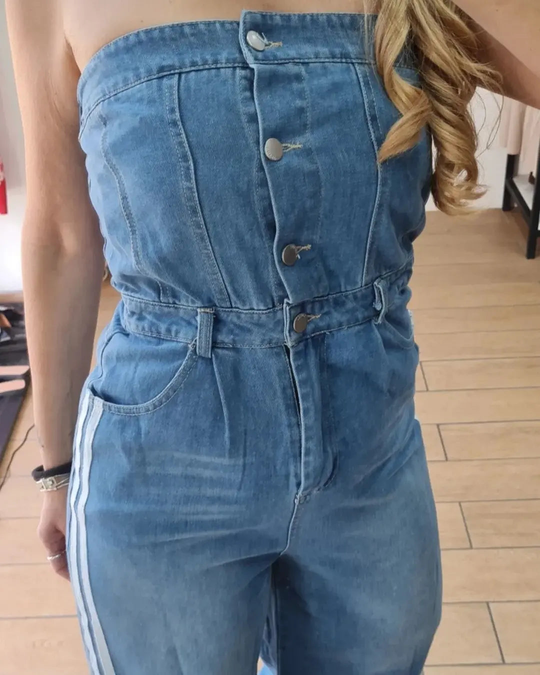 Jumpsuit con banda laterale